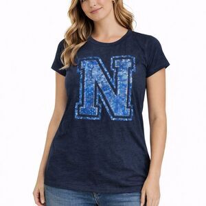 PINK by Victoria’s Secret Women's United States Navy Sequin T-Shirt Size Medium